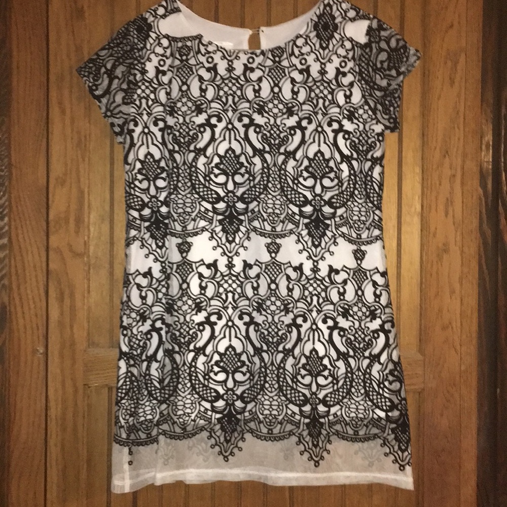 Girls Black & White Dress